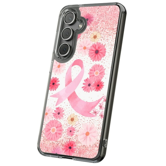For Samsung Galaxy S22 Ultra, Hybrid Clear, Breast Cancer 1 Print, USA
