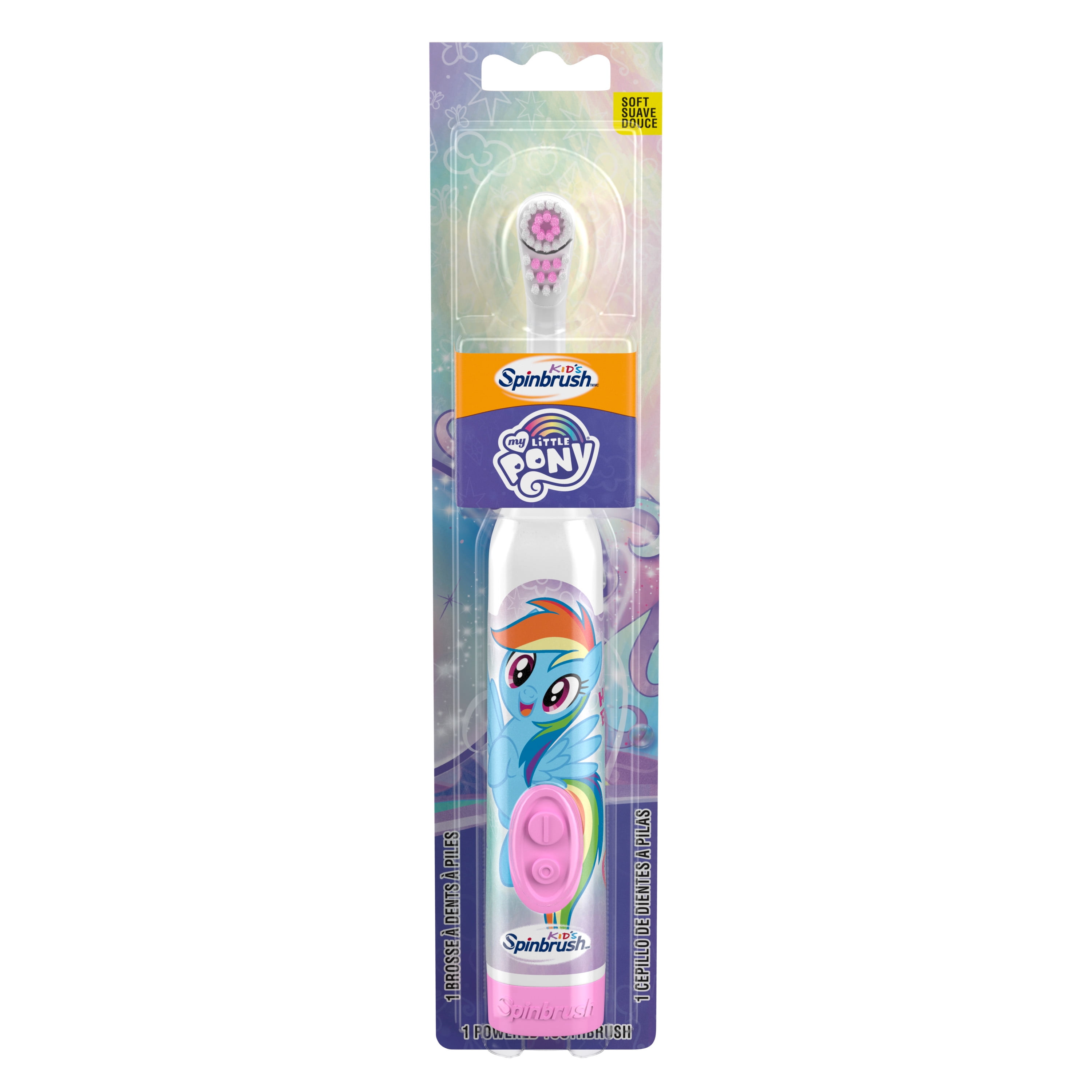 My Little Pony Arm & Hammer Kids Spinbrush, Soft, Electric Battery