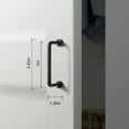 thumbnail image 3 of Goo-Ki 6 Pack 3" Hole Center Matte Black Kitchen Cabinet Handles Drawer Pulls Mordern Dresser Hardware, 3 of 9
