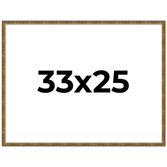 33x25 Frame Gold Picture Frame - Complete Modern Photo Frame Includes UV Acrylic Shatter Guard