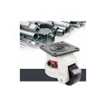 thumbnail image 4 of Adjustable Height Retractable Workbench Caster Set, Heavy Duty Anti-Vibration Solutions Solid Metal Construction Plate Mounted Casters, 4 of 5