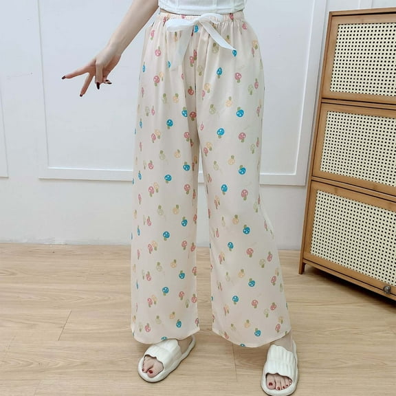 Njagoc3 Essential Pattern Lounge Casual Pants Wrinkle Resistant Rayon Blend for Womens 2025