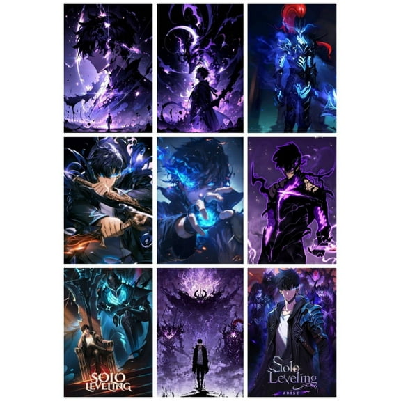 9PCS Solo Leveling Theme Bedroom Wall Decoration Posters (8X10 in) Unframed