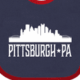 thumbnail image 4 of Inktastic Pittsburgh Pennsylvania Skyline PA Cities Boys or Girls Baby Bib, 4 of 4