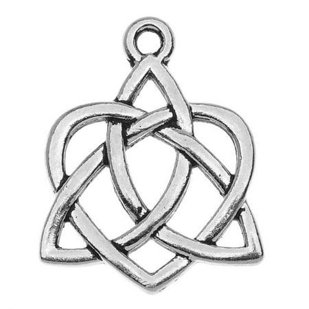 TierraCast Celtic Collection, Celtic Heart Charm 21x26.5mm, 1 Piece, Antiqued Silver