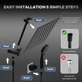 thumbnail image 4 of Shower Head ” High Pressure Rain/Hand Shower Combo with ” Extension Arm Function Hand Shower LeakProof Shower Head with Holder/Shower Hose Height/Angle Adjustable(” Chrome Pla, 4 of 6