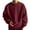 P-Wine, variant on Men's Pullover Sweatshirt Comfortable Long Sleeve Outwear Casual Sporty Top for Fall and Winter Versatile Solid Color Athletic Clothing