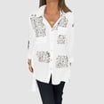 thumbnail image 2 of WEAIXIMIUNG Shirts for Women Trendy Summer Pack Ladies Top Fashion Long Sleeve Lapel Shirt Printed Shirt, 2 of 5