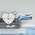 thumbnail image 2 of Luzkey Creative Heart Shape Wall Clock and Area Rug for Home Decor Quiet Movement Wall Art Non Slip Carpet Nursery Ocean Rug Gift, 2 of 8