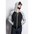 thumbnail image 3 of Victorious Men's Raglan Light Weight Zip Down Hoodie TH864 - BGY -2XL, 3 of 4