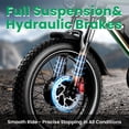 thumbnail image 5 of SUNTIBYE S8 Fat Tire Electric Bike 20", 3000W Dual Motor E-Mountain Bike for Adults, 32MPH 7-Speed Ebike,48V 25AH UL2849, Green, 5 of 12