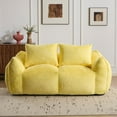 thumbnail image 3 of FFH Bean Bag Chair for Adults, 75" Oversized Loveseat Bean Bag Sofa with 2 Pillows, Lazy Sofa Reading Chaise Lounge Couch for Living Room, Bedroom, Yellow, 3 of 9