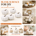 thumbnail image 4 of Mini Artificial Pumpkins 5 Pack, White Foam Pumpkins, Small Fall Table Decorations for Thanksgiving Halloween Mantel Tray Bowl Home Decor, 2.7*1.9in, 4 of 7