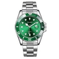 thumbnail image 3 of Reloj fantasma de agua verde reloj de hombre calendario correa de acero reloj de cuarzo de alta calidad, 3 of 4