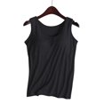 thumbnail image 3 of yunLCZ Square Neck Tank Top Women's Fashionable Casual Soft And Comfortable With Chest Pad Solid Color Vest Summer Sleeveless Tops, 3 of 4