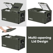 ICECO VL75 ProD Portable Freezer Fridge with AC/DC, 75L Dual Zone 12V Car Fridge Powered by SECOP, 0℉ to 50℉, Electric Cooler for Car, Camping and Home Use [Olive Green Special Edition]