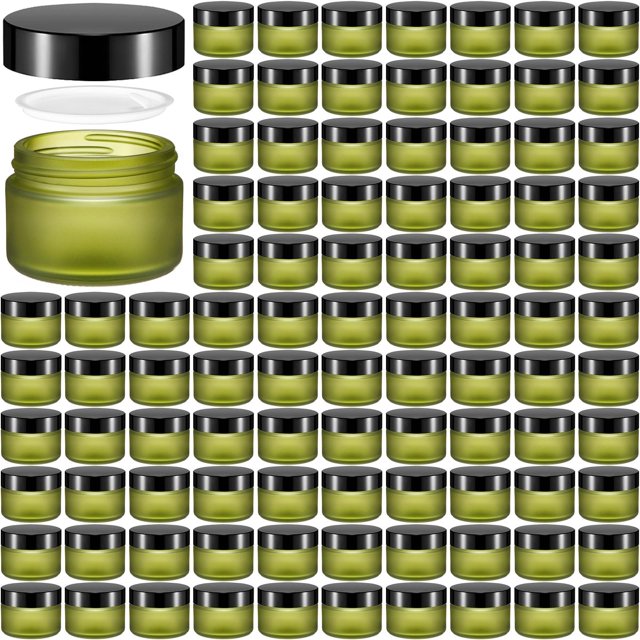 Frascos de vidrio Domensi de 30 ml con tapas, 100 unidades, para cosméticos, 1 onza