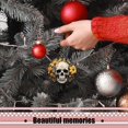thumbnail image 5 of Skull With Yellow Flowers And Gray Leaves - Christmas Ornament Xmas Keepsake Ceramic Ornaments Holiday Decorations for Tree Christmas Gift Ideas 2.95in, 5 of 6