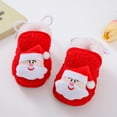 thumbnail image 7 of newwalpole Baby Booties Cozy Fleece Slippers Soft Baby Shoes With Gripper Soles, Winter Warm Infant Newborn Crib Sock Shoes First Walkers Red for Size 5.5, 7 of 7