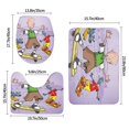 thumbnail image 3 of Doug Juego de 3 alfombras de baño de coral fleece: tapete de baño + alfombra de inodoro en forma de U + funda de tapa de inodoro en forma de O, 3 of 6