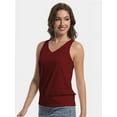 thumbnail image 6 of Women's Summer V Neck Tank Top Basic Sleeveless Casual Fit Shirts, 6 of 6