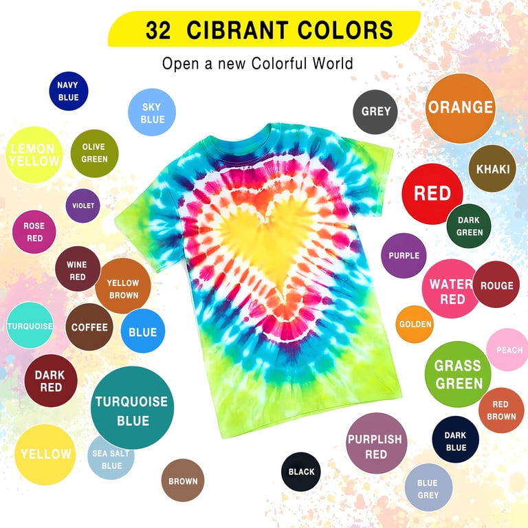 CandWuom Tie Dye Kit, 32 Vibrant Colors, 231-Piece Set photo 5