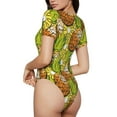 thumbnail image 3 of Easygdp Tropical Summer Fruit Women'S Waist-Cinching Short-Sleeved Onesie, Olastic Onesiet,Snaps At Bottom,Easy To Put On And Take Off - Small, 3 of 9