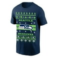 thumbnail image 1 of NFL Seattle Seahawks Seahawks Ugly Xmas Navy Medium T-Shirt, 1 of 2