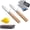 Wood, variant on Oyster Knife Shucker Set Oyster Shucking Knife and Gloves Cut Resistant Level 5 Protection Seafood Opener Kit Tools Gift(2knifes+2Glove+1Cloth)