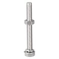 thumbnail image 3 of Uxcell M8 x 65mm 304 Stainless Steel Hex Head Screws Bolts, Nuts, Flat & Lock Washers Kits 6 Sets, 3 of 4