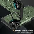 thumbnail image 2 of For iPhone 17 Case with Camera Ring Stand, [Compatible with MagSafe] [Built-in Lens Ring Kickstand] Heavy Duty Rugged Shockproof Durable Anti-Scratch Magnetic Phone Case,Armygreen, 2 of 8