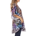 thumbnail image 3 of Sakkas Tallulah Wide Circle Blouse V Neck Top With Tassle Ties And Rhinestones - 442 - OS, 3 of 5