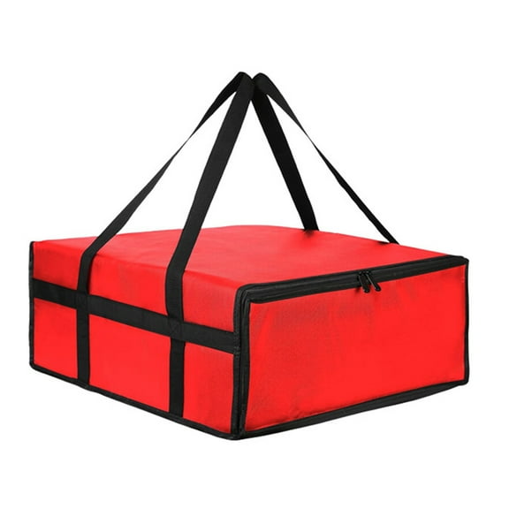 Insulated Bag with Handle Waterproof Nonwoven Fabric Pizza Delivery Bag Portable Warmer for Outdoor Picnics