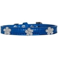 thumbnail image 1 of Fleur d'Argent Widget Croco Collier de Chien Bleu Taille 20, 1 of 1