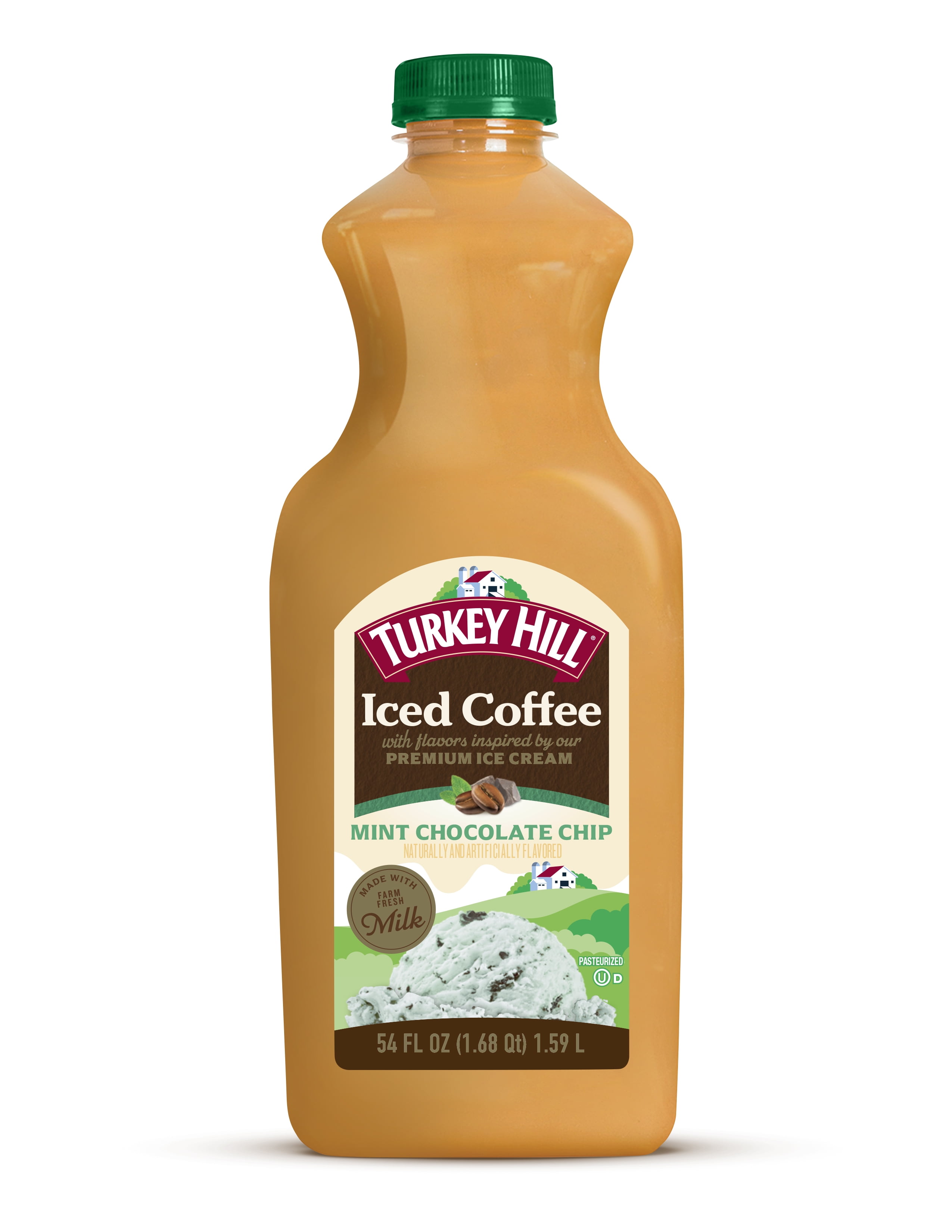 Turkey Hill Mint Chocolate Chip Flavored Iced Coffee, 54 fl. oz. Bottle