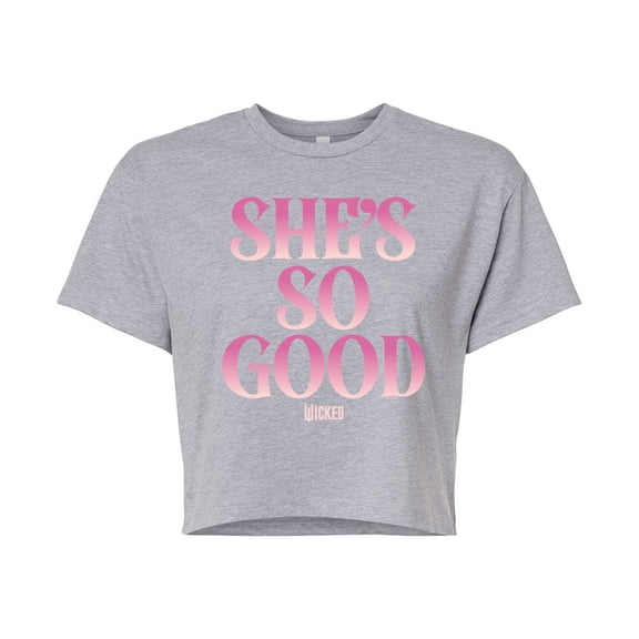 Wicked - She's So Good - Juniors Cropped Graphic T-Shirt