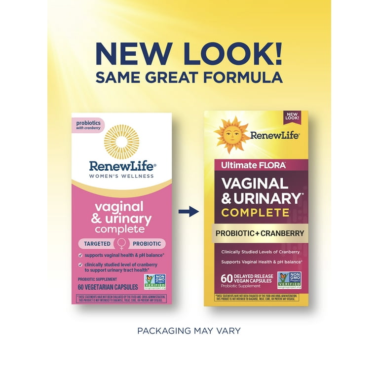 Renew Life Vaginal & Urinary Supplement, 60 Capsules, with