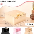 thumbnail image 2 of Cajas de regalo WLUSEAXI, paquete de 12 unidades de papel kraft con tapas y cinta, 2 of 9