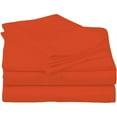 thumbnail image 2 of 4 Piece Luxurious Sheet Set ultra Soft 100% Egyptian Cotton, 800 Thread Count 12 Inch Deep Pocket - (Twin XL - Size) Solid Orange Colour, 2 of 4
