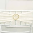 thumbnail image 2 of Efavormart 2" Gold Rhinestone Heart Metal Chair Sash Band Buckle, Diamond Chair Wrap Bow Pin Brooch, 2 of 11