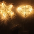 thumbnail image 2 of LED Lamp Table Small Night Light Rattan Decorative Light Small Rattan Decorative Lighting for Party Festival Christmas, Heart, 2 of 7