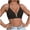 Black, variant on Sport Bras Color Seamless Wide Shoulder - No Steel Ring Gathered Back Support Large Bust Concealing Seamless Comfort Wear