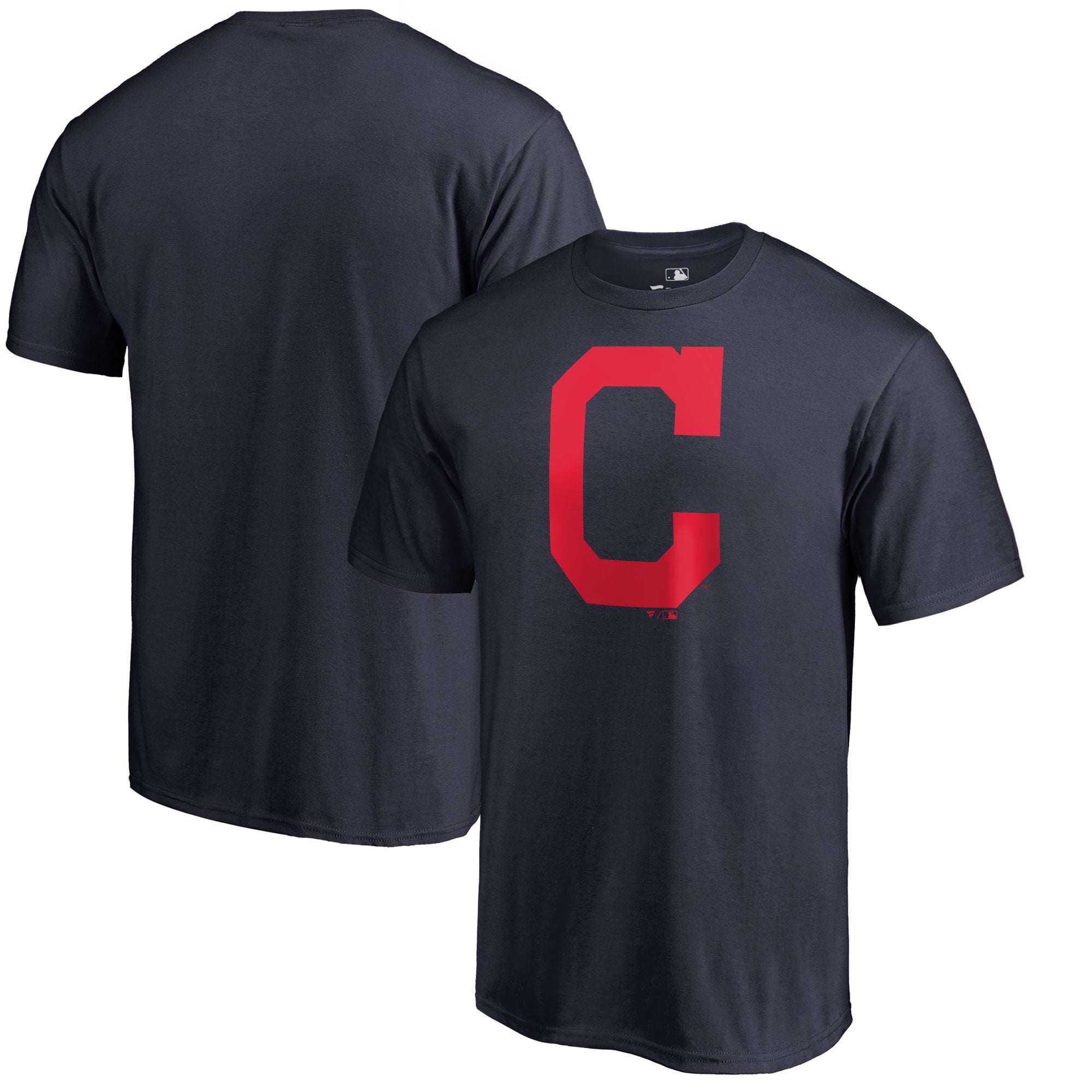 Cleveland Indians Team Color Primary Logo 2 T-Shirt - Navy - Walmart ...