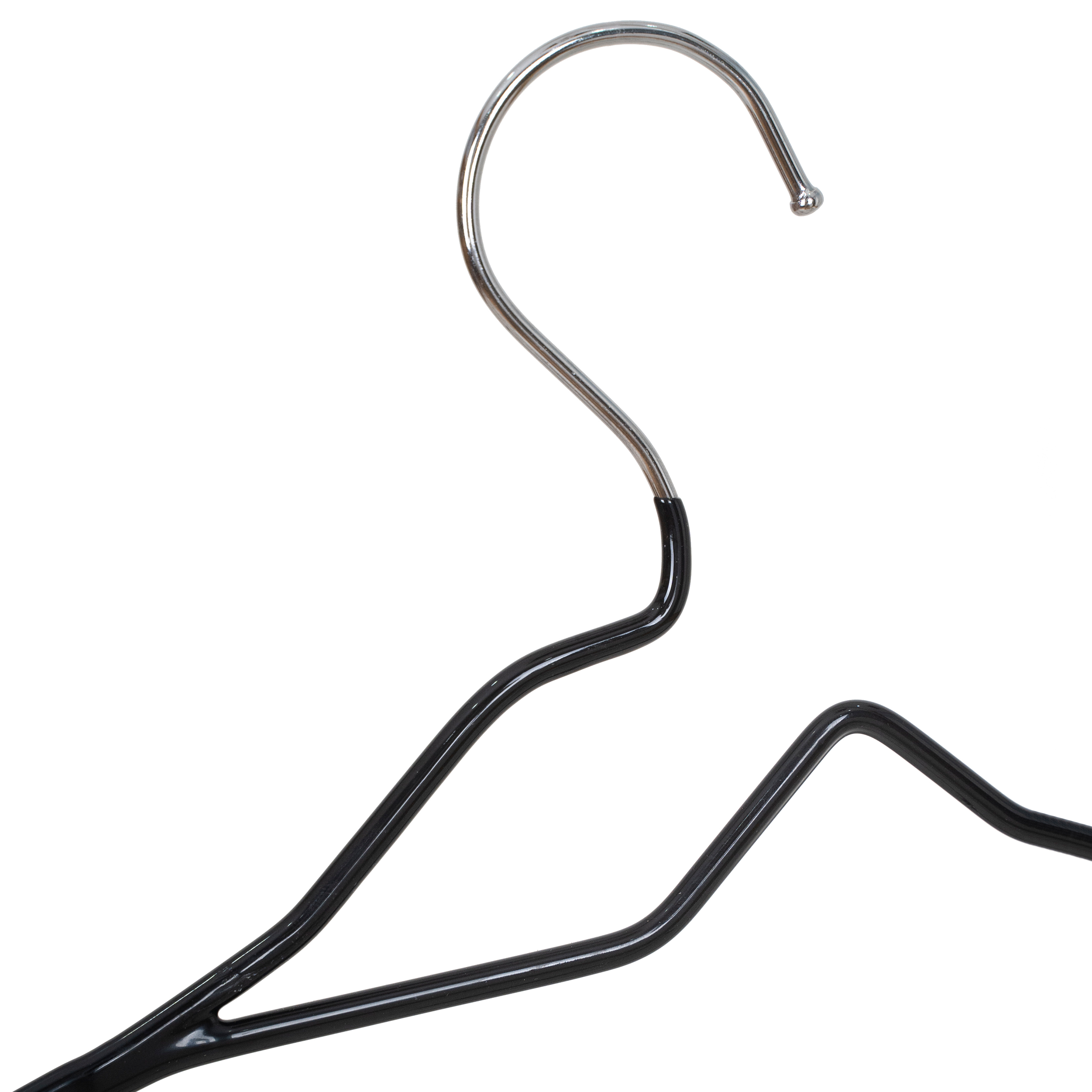 Better Homes & Gardens Non-Slip Clothes Hangers for Adult, 10 Pack, Black, Rubberized Chromef - image 2 of 6