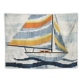 thumbnail image 5 of Orinice Sailboat Water Blue Stripe Tapestry Wall Hanging Unique Style for Home Decor Art in Living Room Bedroom Apartment Farmhouse Dorm 50x40inch, 5 of 6