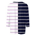 thumbnail image 5 of Lmnyox Striped T Shirt for Women Crew Neck 3/4 Sleeve Tunic Tops Summer Casual Shirts Trendy Clothes, 5 of 5