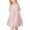 Pink, variant on Girls Dresses Children Solid Color Short Sleeve Pleated A Line Elastic Waist Cute Dresses Party Princess Dress Size 4 Y-5 Y