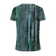 thumbnail image 4 of moda de las mujeres casual manga corta impreso cuello redondo suéter suelto top verde / 4xl, 4 of 5