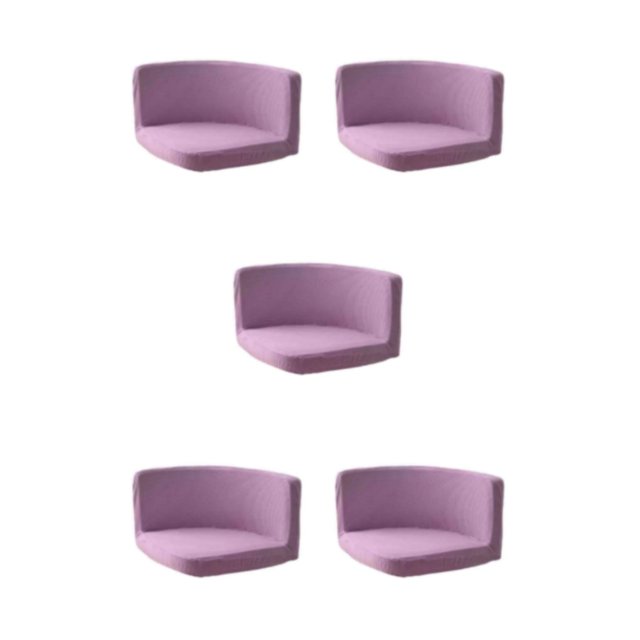 Maytalsory Soft And Durable Chair Cover Chairs With Style And Functionality Polyester Trilateral Chair Covers Multifunctional Light purple 5Set