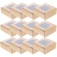 thumbnail image 1 of y 20pcs Boxes Packing Box Candy Boxes Packaging Wrapping Cases Small Boxes Mini Boxes Holder Christmas Baking Boxes Mini Tennis Racket Mini Jewelry Paper Brown, 1 of 5